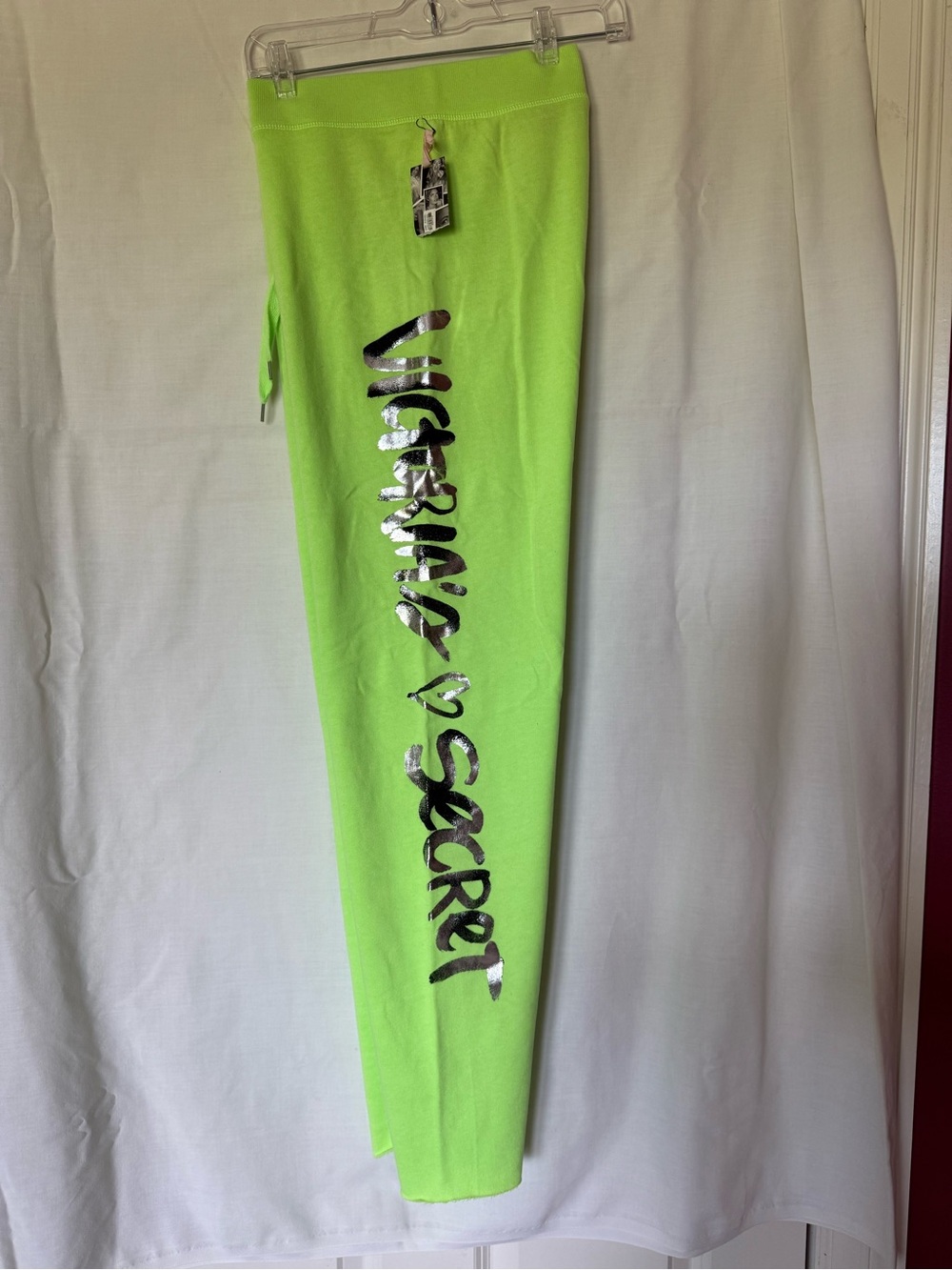 VINTAGE Victoria's Secret Supermodel Essentials Track Pants Neon Lime NWT M